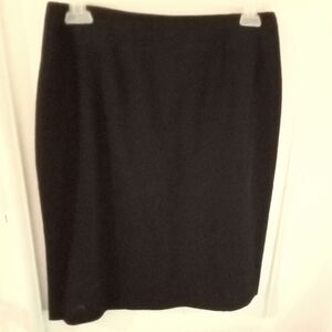 Lord & Taylor black wool skirt size 8